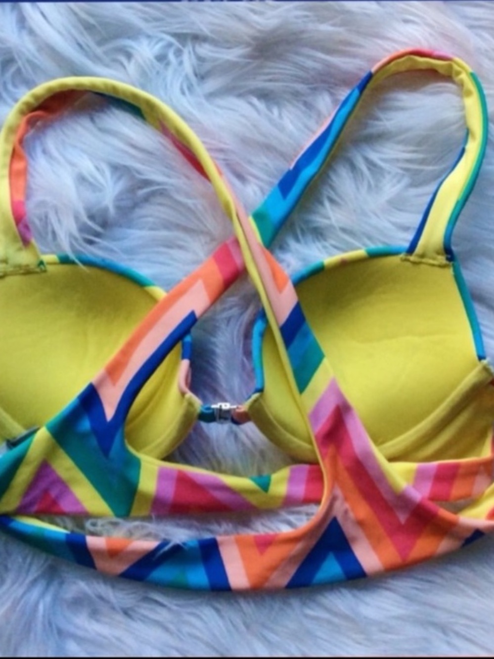 AERIE Chevron Racerback Bikini Top - Picture 2 of 5